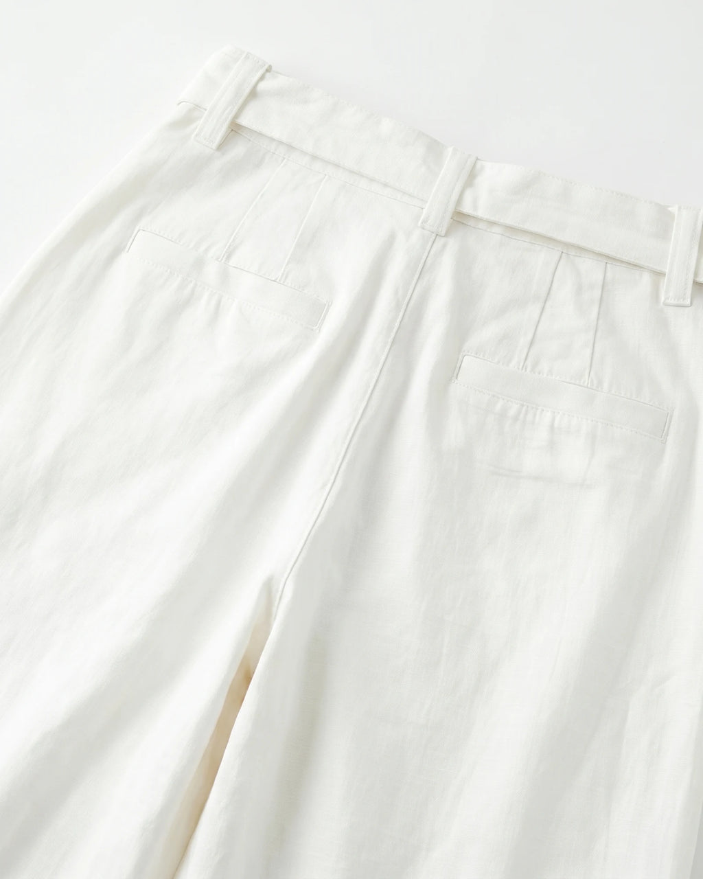 Textured Belted Balloon Trousers