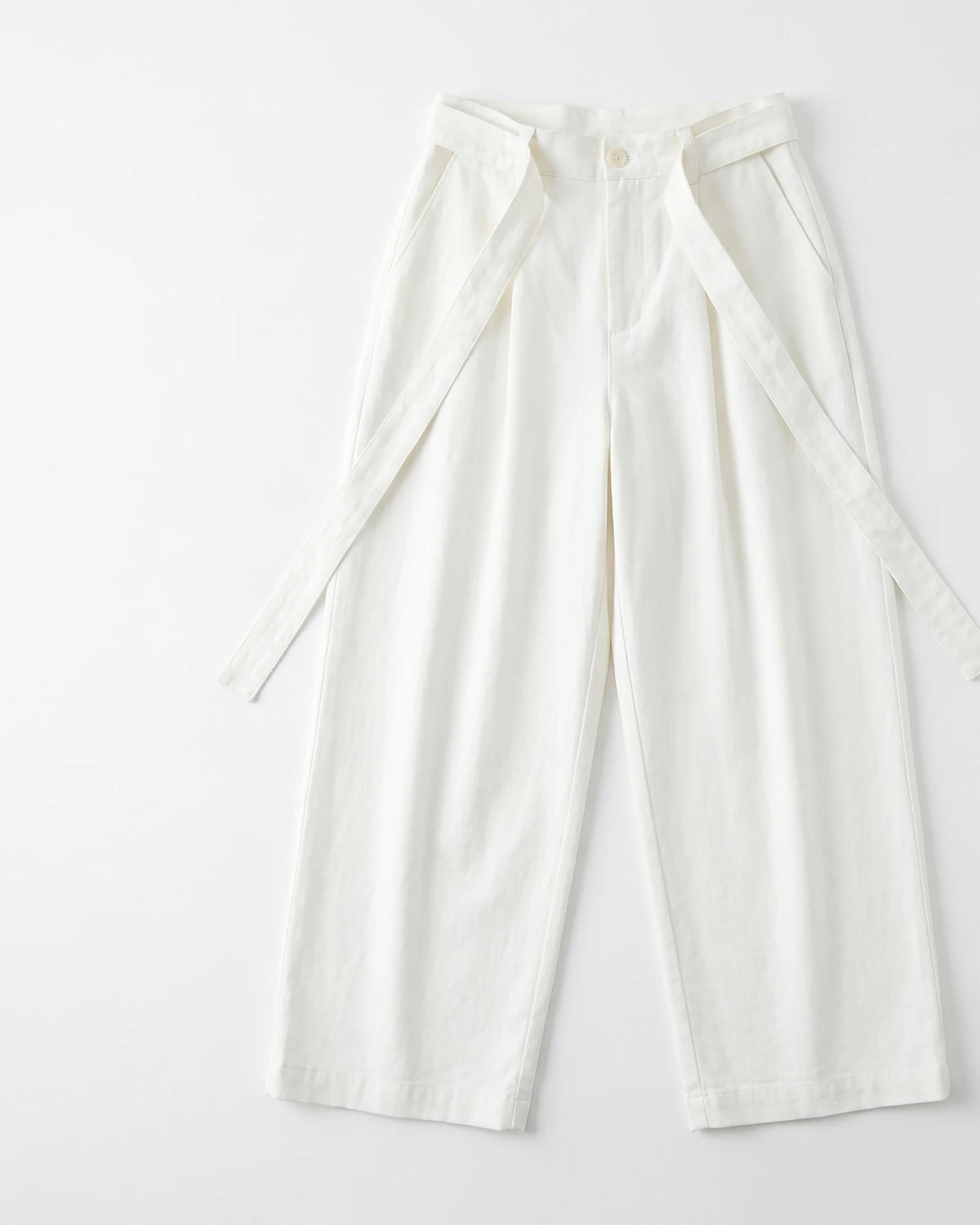 Textured Belted Balloon Trousers