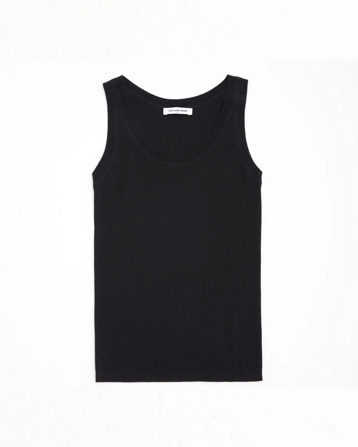 A+ Collection Cashmere Triacetate Ribbed Tank Top