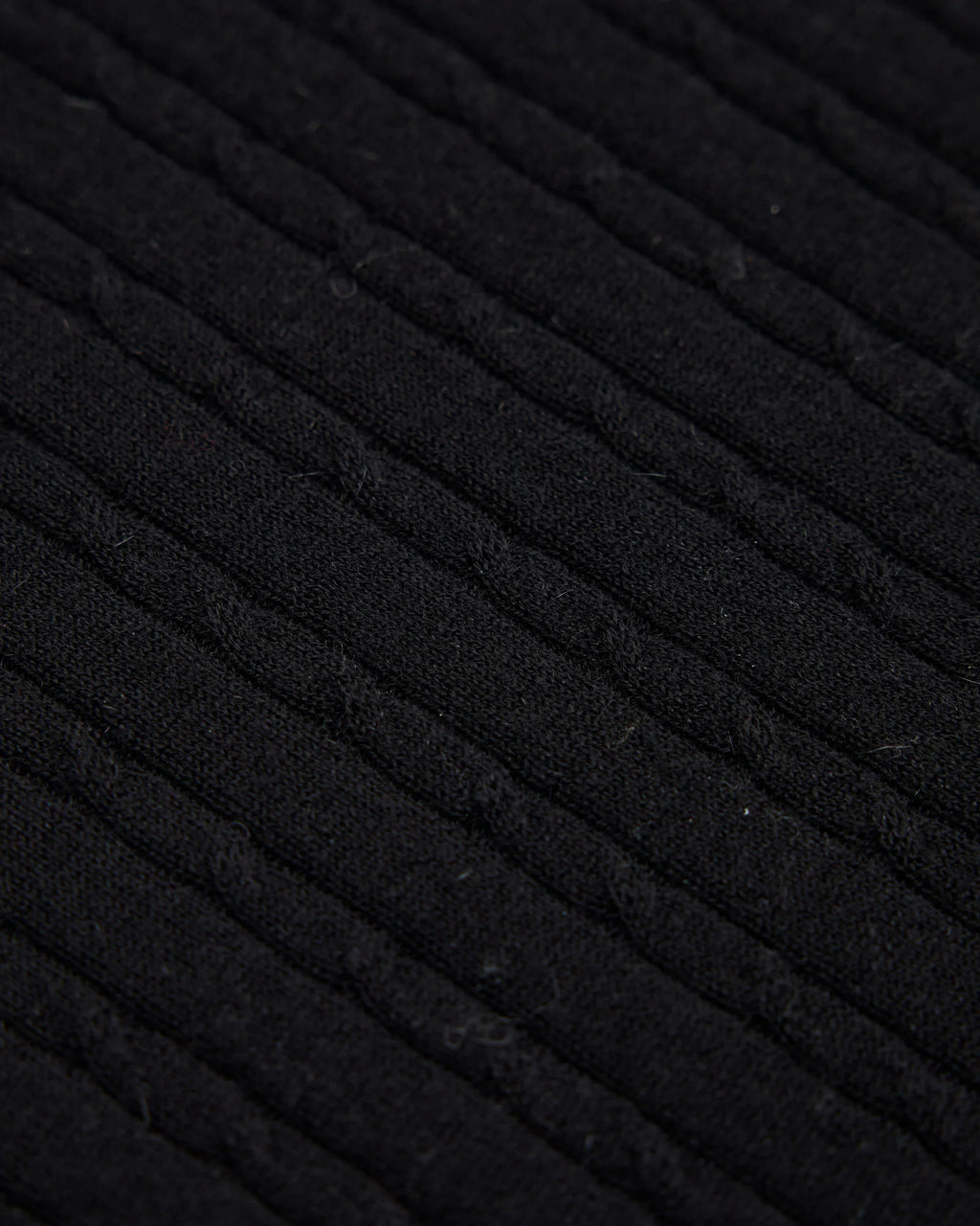 A+ Collection Wool Cashmere Pearl-Fiber Cable-Knit Top
