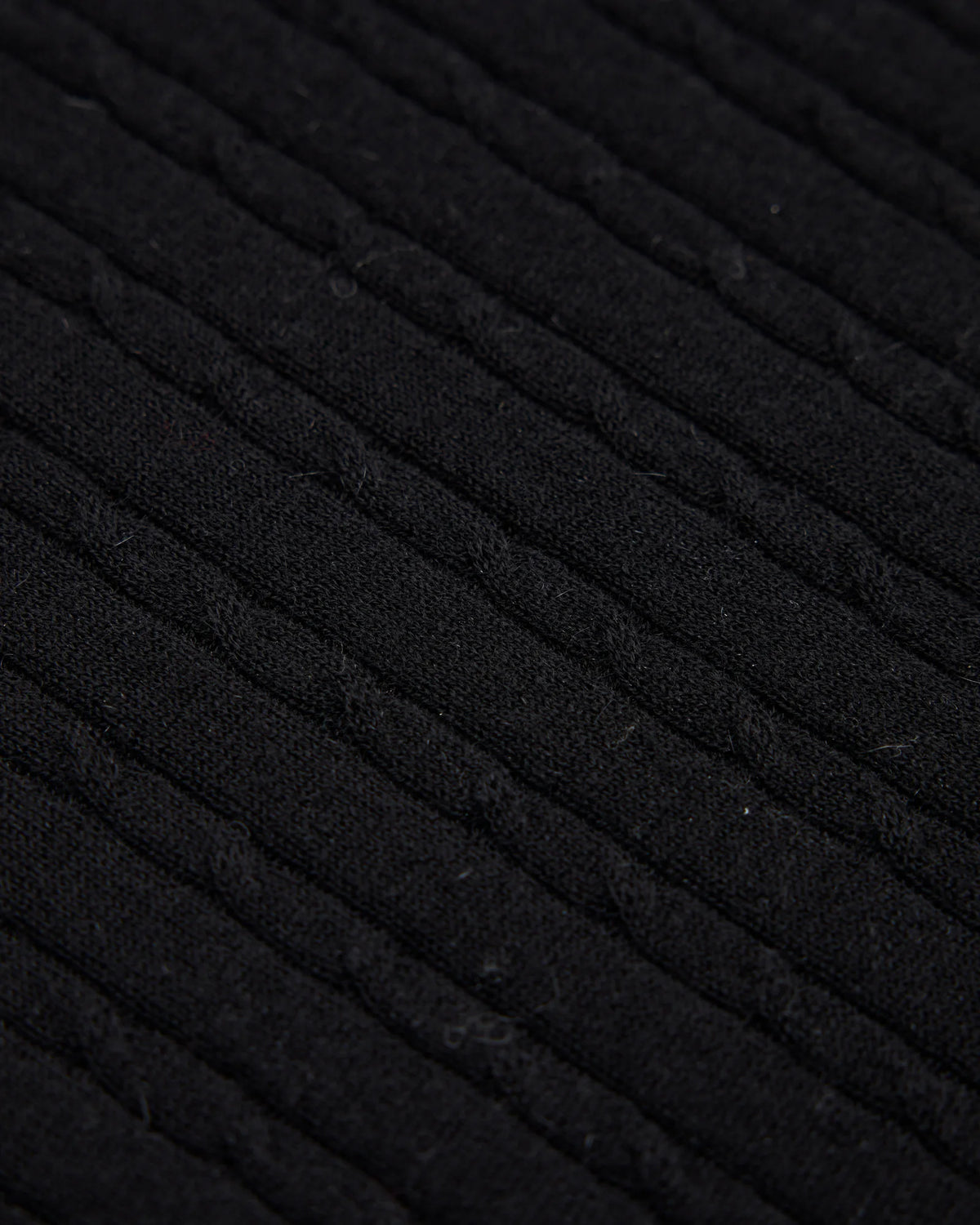 A+ Collection Wool Cashmere Pearl-Fiber Cable-Knit Top