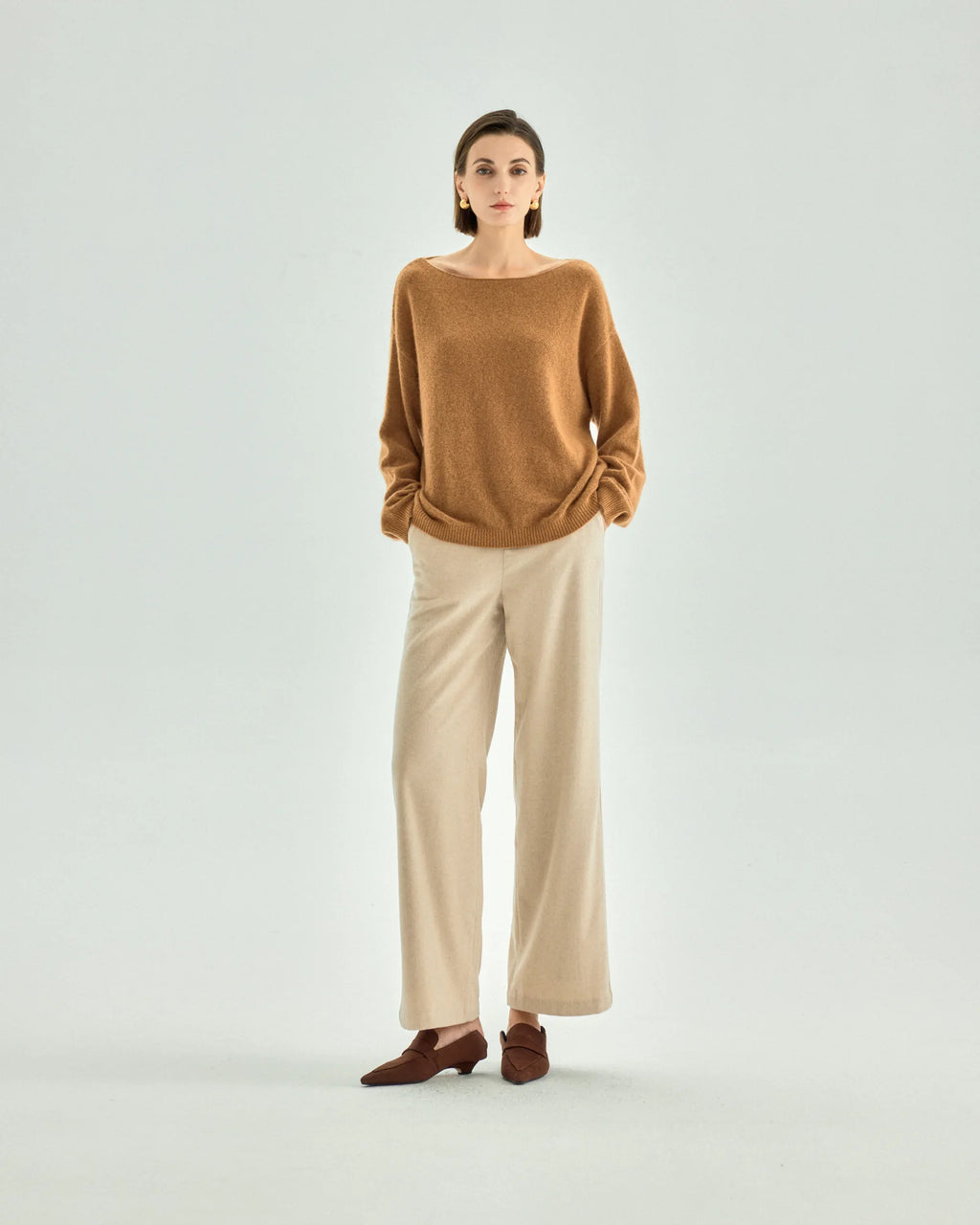 Cashmere Silk Boat-Neck Sweater