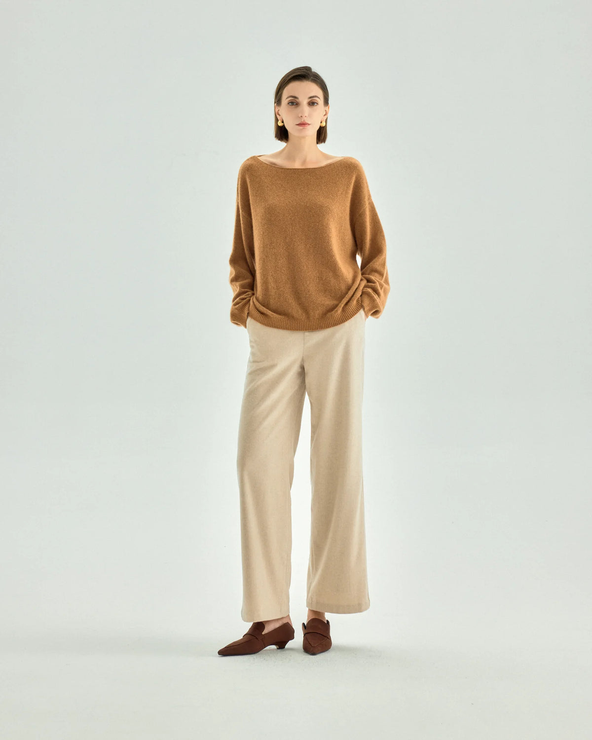 Cashmere Silk Boat-Neck Sweater