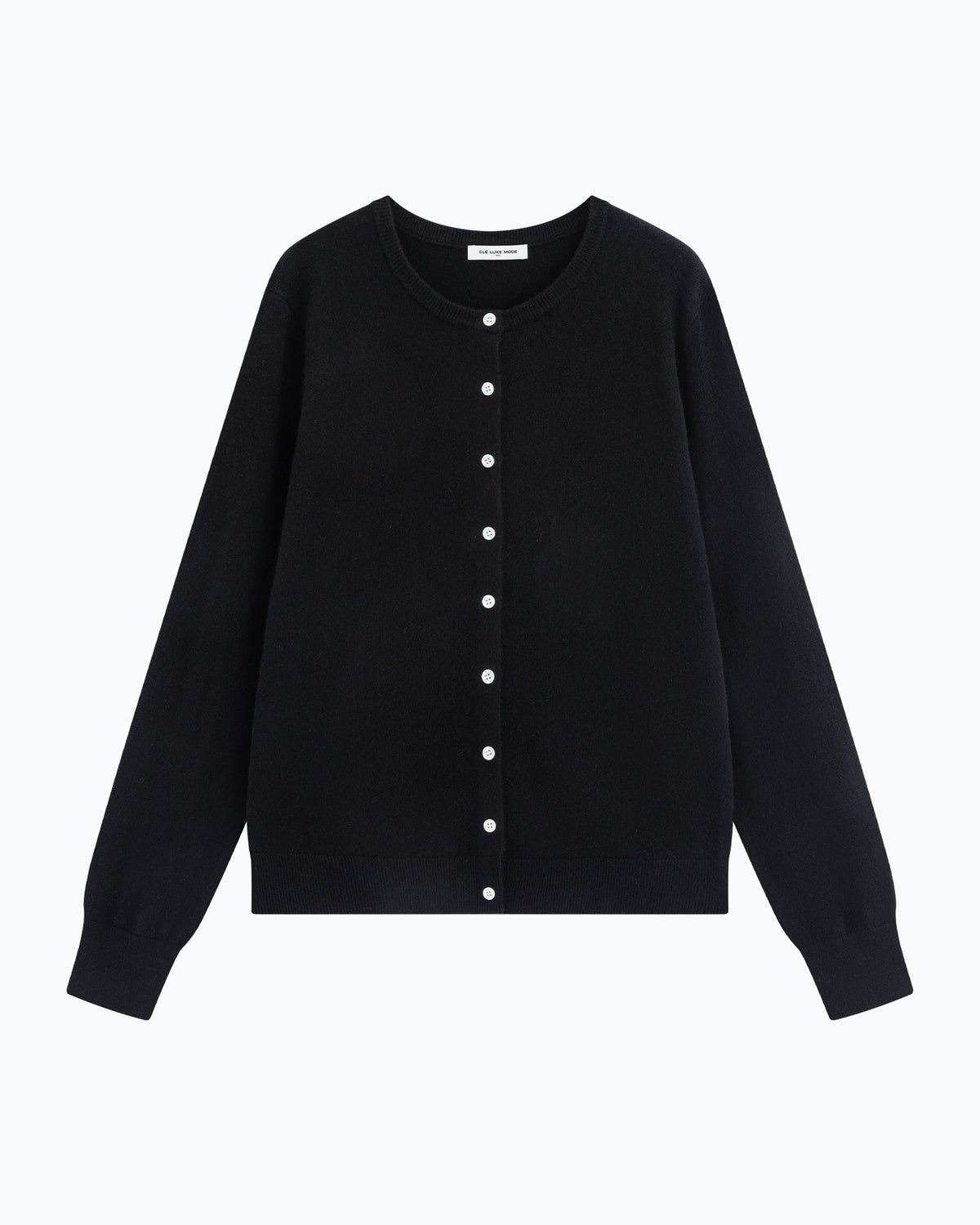 Pure Mongolian Cashmere Crewneck Cardigan