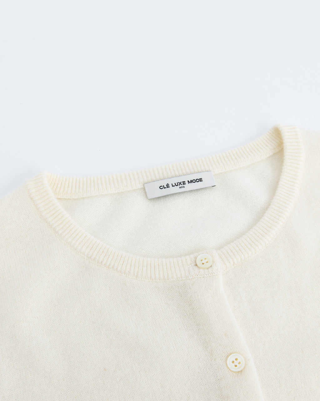 Pure Mongolian Cashmere Crewneck Cardigan