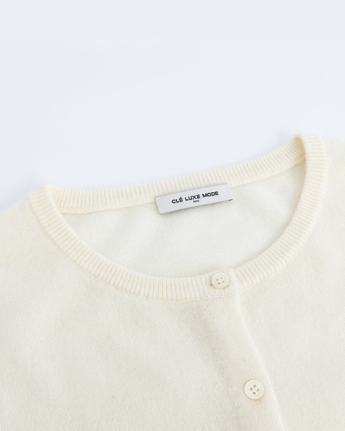 Pure Mongolian Cashmere Crewneck Cardigan