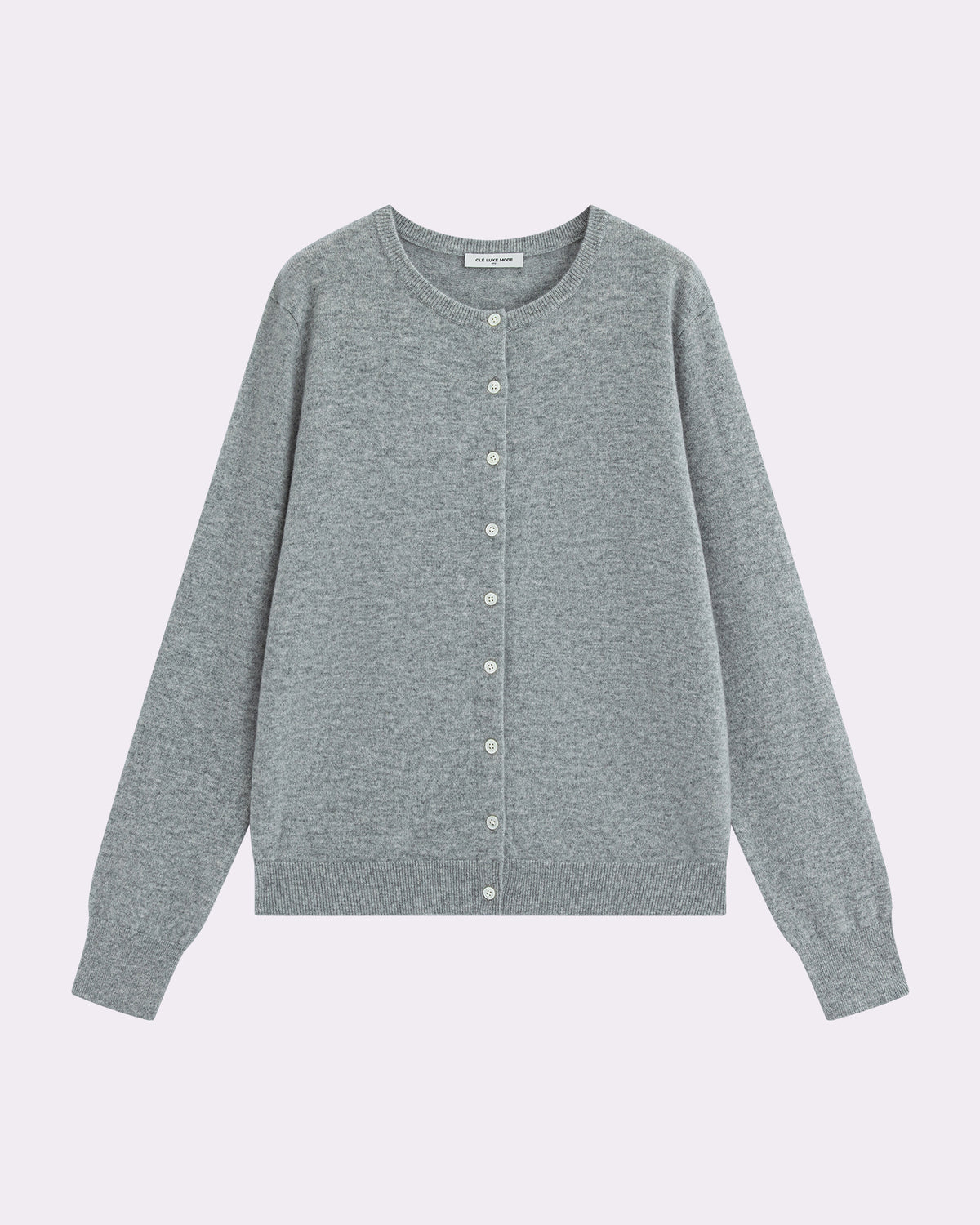 Pure Mongolian Cashmere Crewneck Cardigan