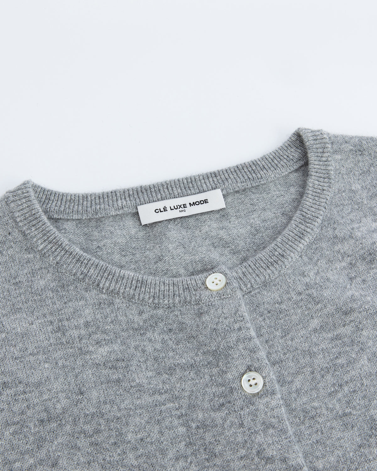 Pure Mongolian Cashmere Crewneck Cardigan