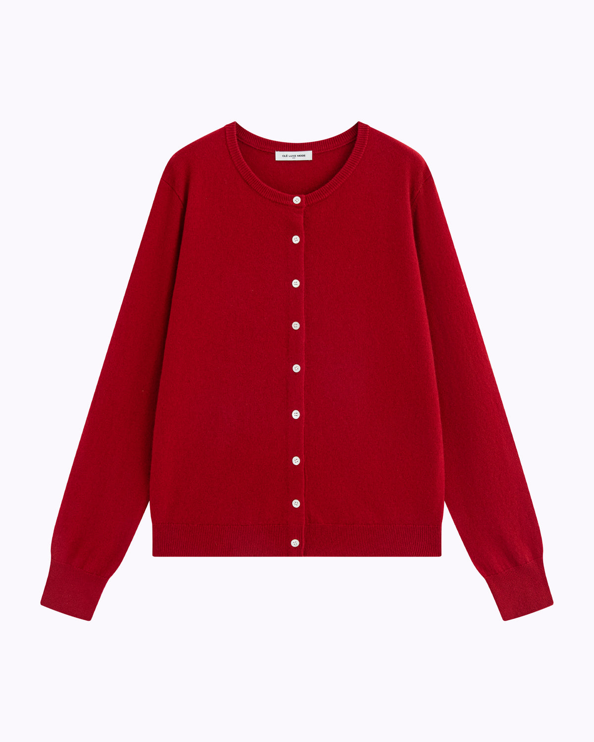 Pure Mongolian Cashmere Crewneck Cardigan