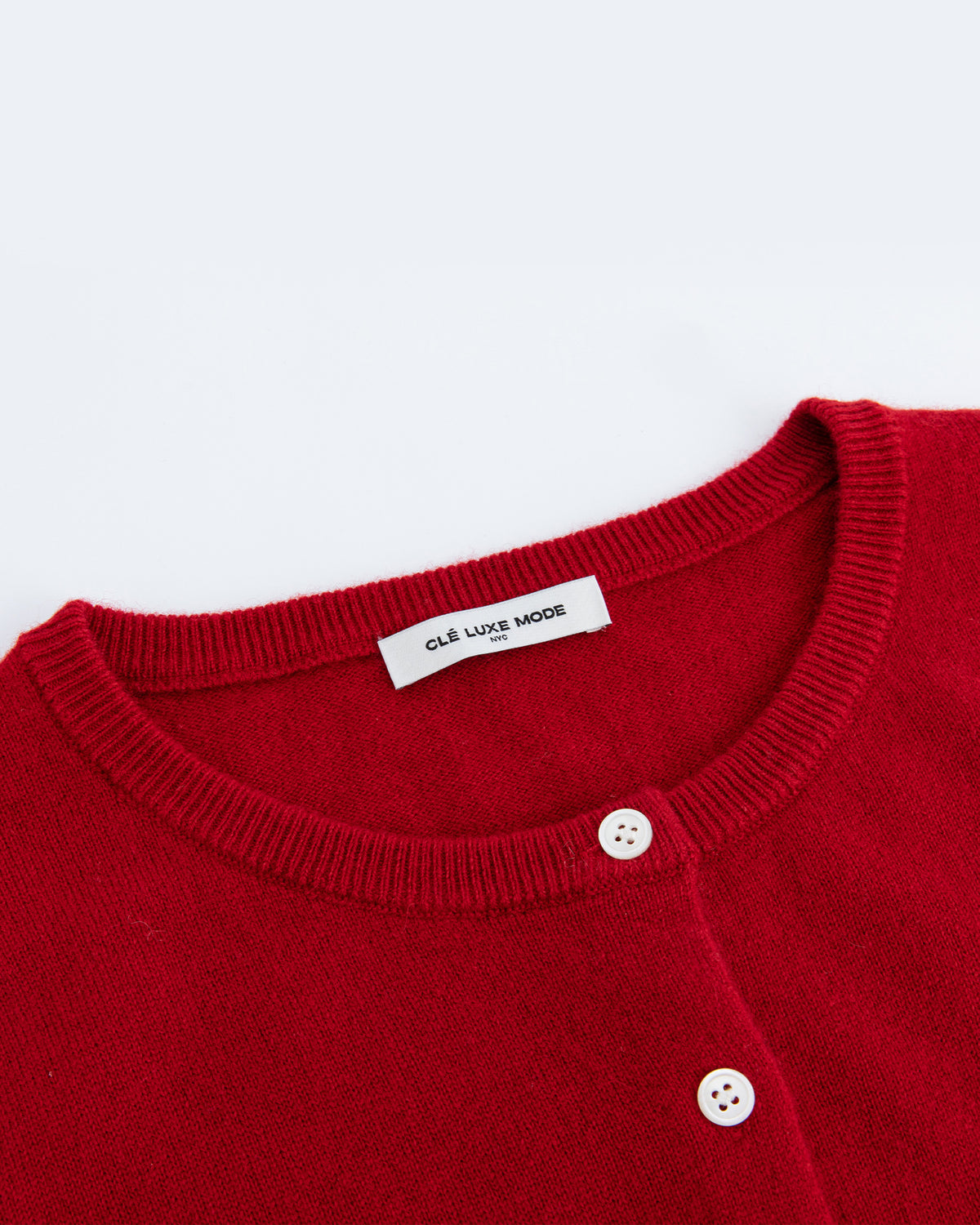 Pure Mongolian Cashmere Crewneck Cardigan