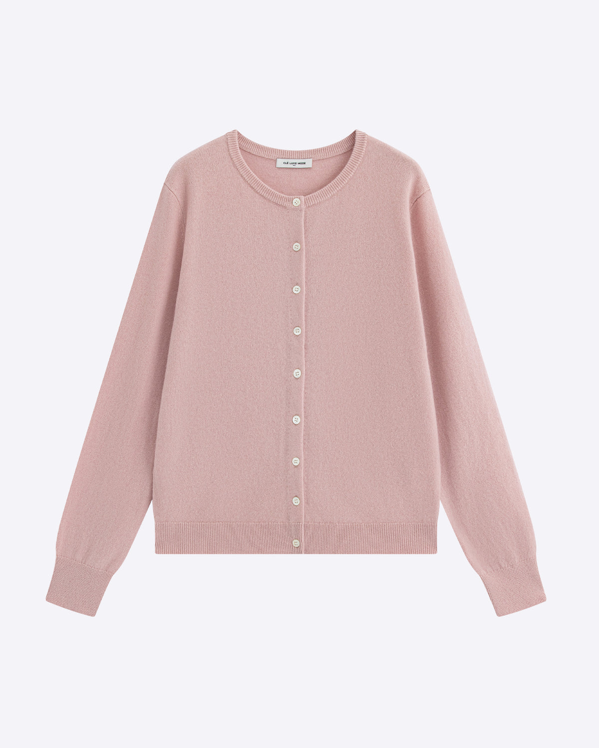 Pure Mongolian Cashmere Crewneck Cardigan