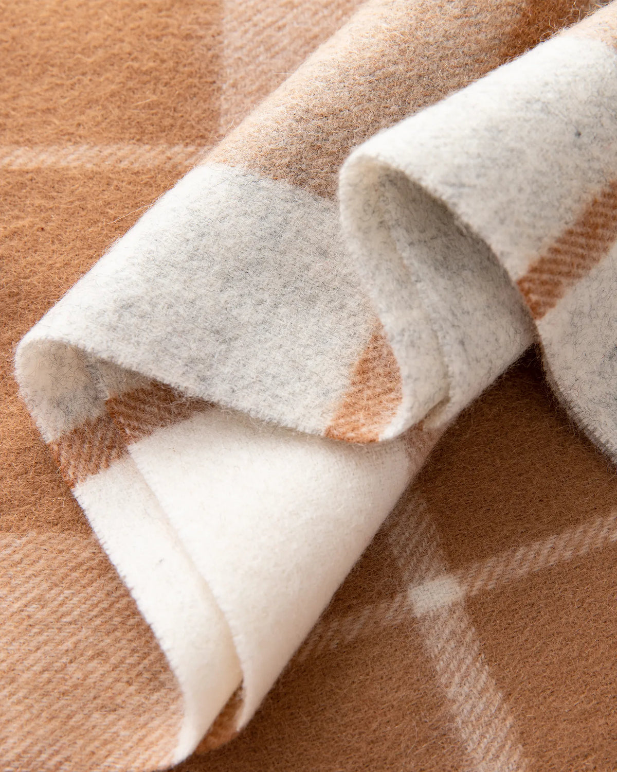 Check & Color-Block Cashmere Scarf - 70.87 x 11.81 in