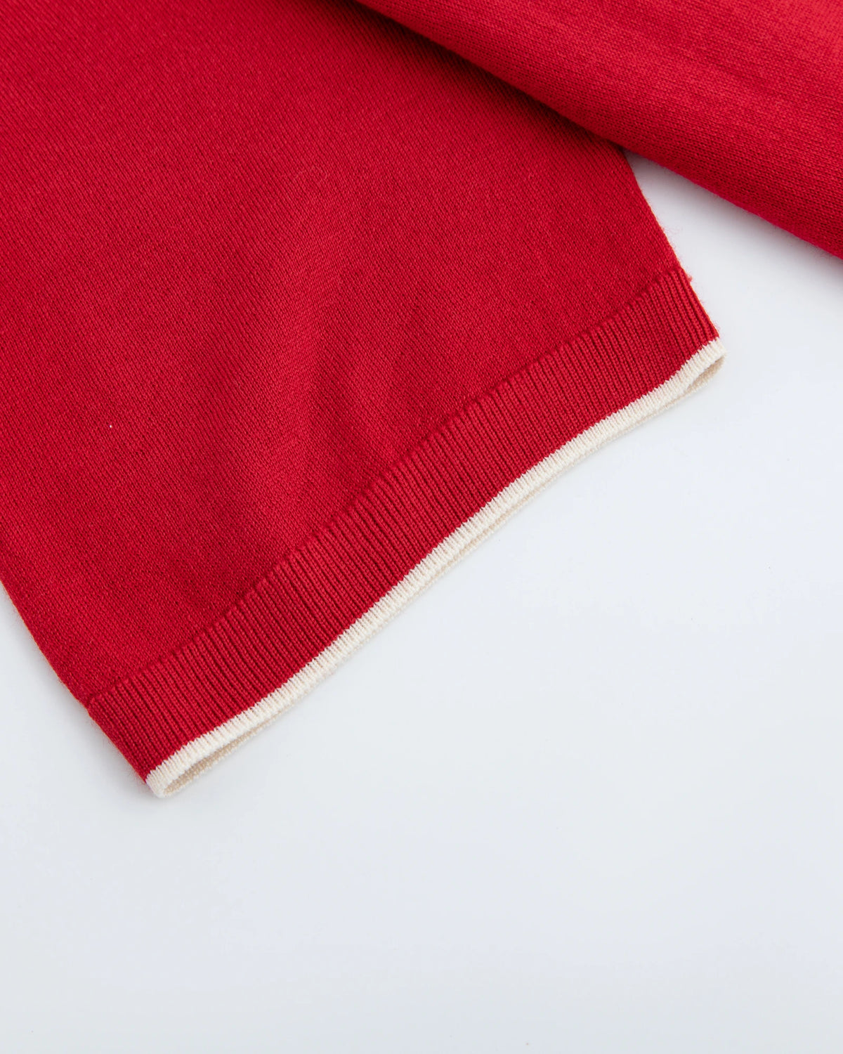 A+ Collection Seamless Merino Wool Contrast Trim Knit Top