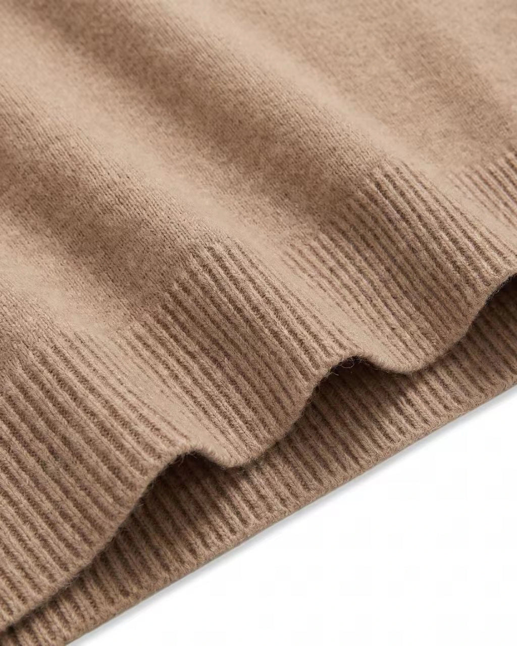 Pure Mongolian Cashmere Short-Sleeve Crewneck Sweater