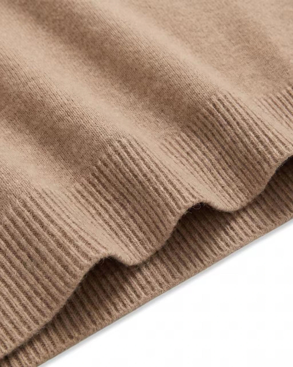 Pure Mongolian Cashmere Short-Sleeve Crewneck Sweater