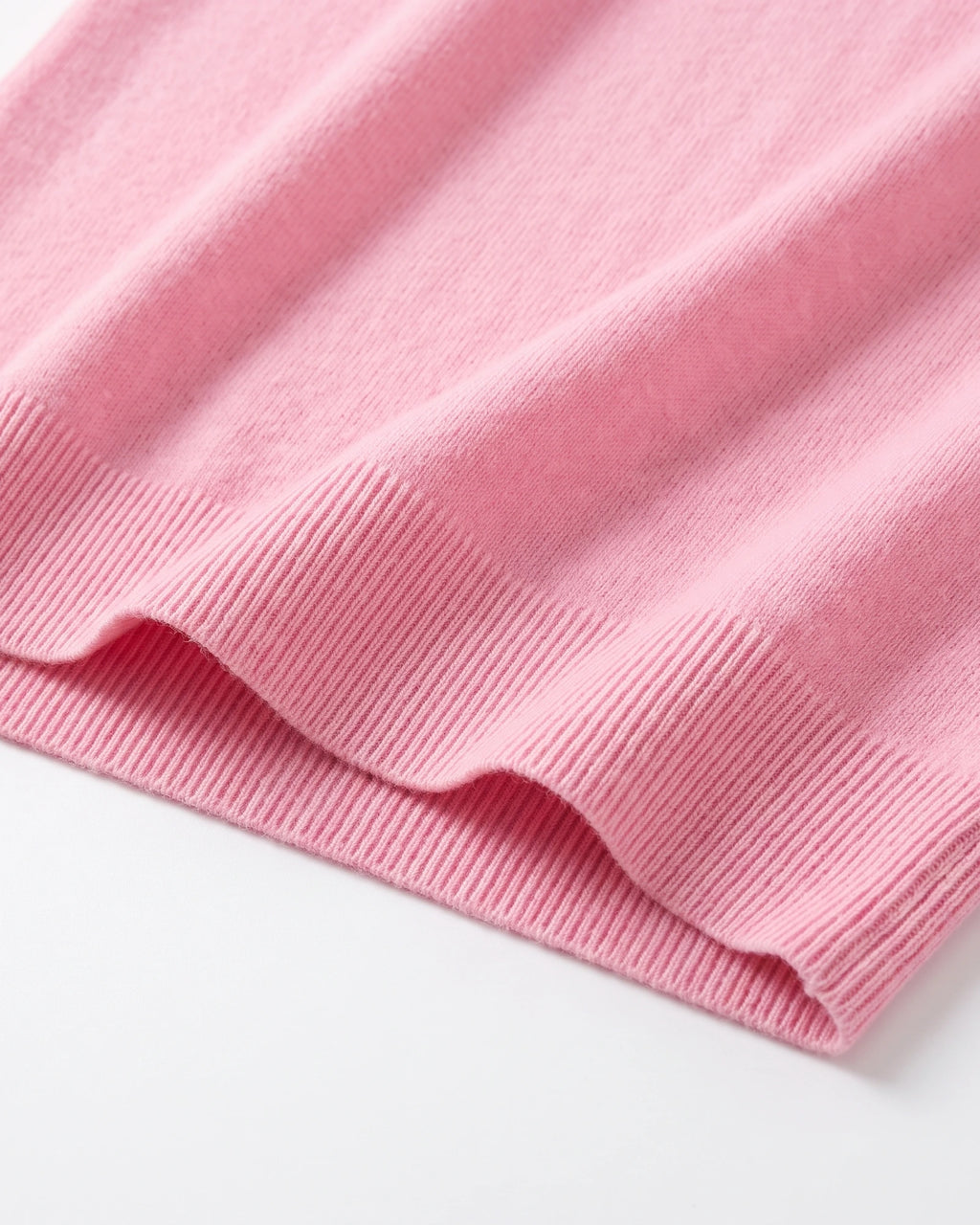 Pure Mongolian Cashmere Short-Sleeve Crewneck Sweater