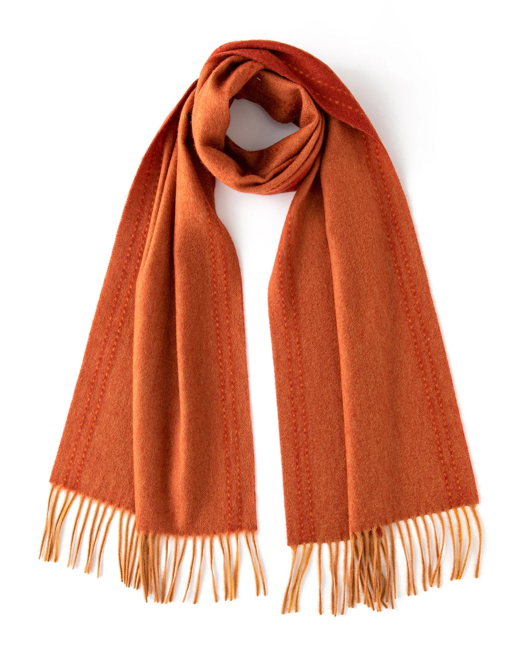 Double-Layer Two-Tone Cashmere Scarf - 70.87 x 11.81 in