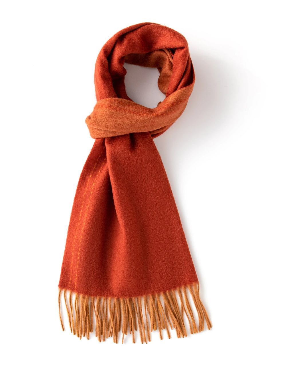 Double-Layer Two-Tone Cashmere Scarf - 70.87 x 11.81 in
