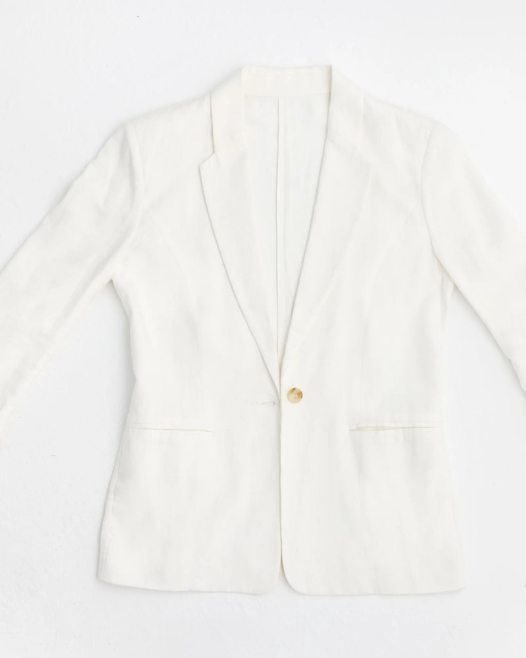 Linen Viscose Three-Quarter-Sleeve Blazer
