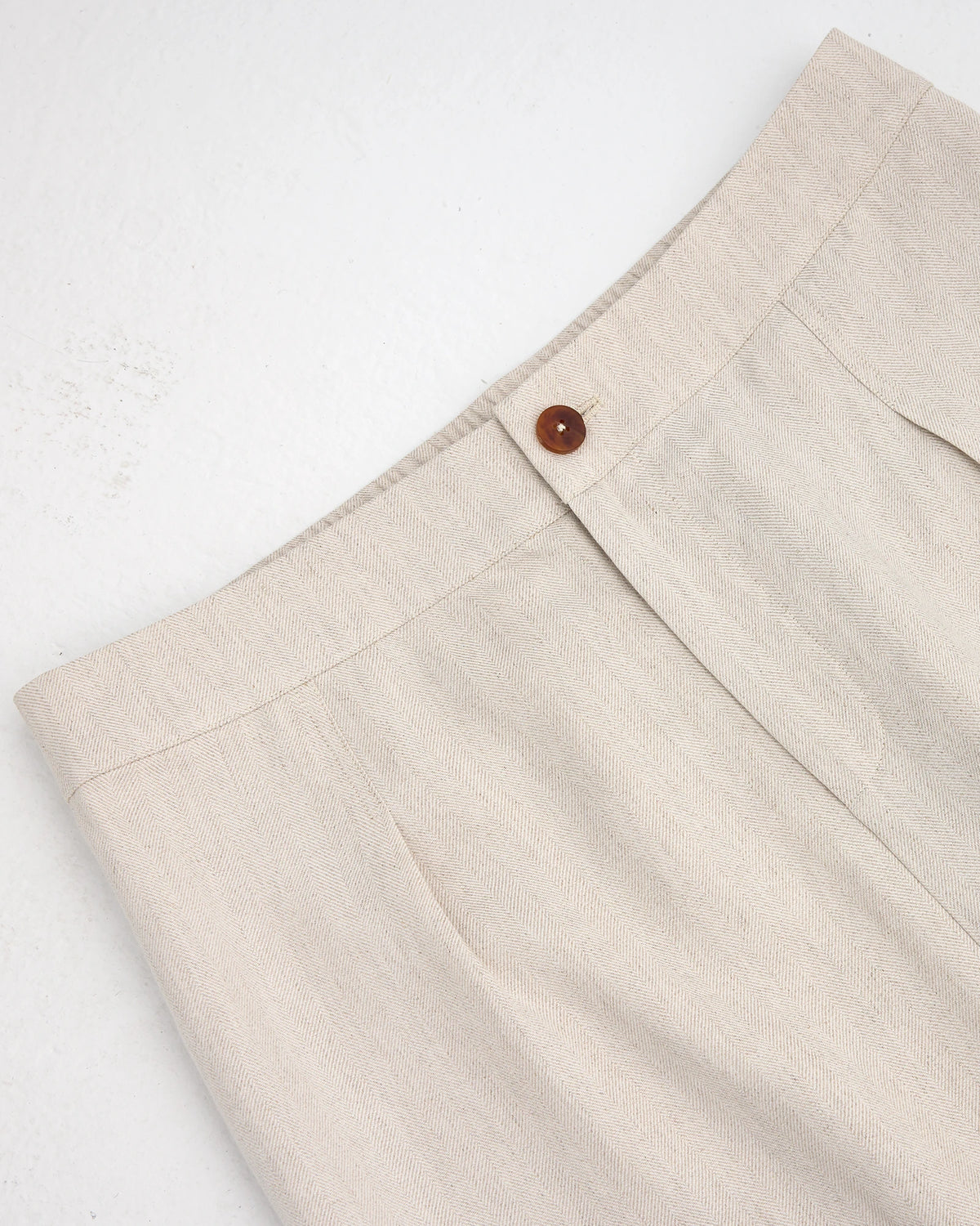 Linen Blend High-Rise Wide-Leg Trousers