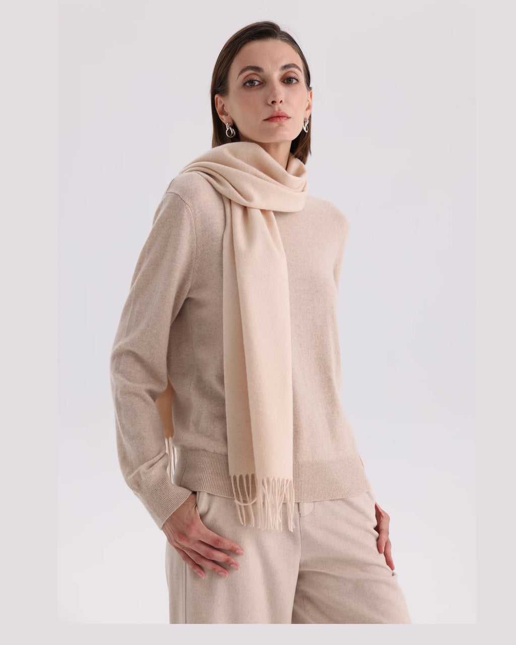 100% Mongolian Cashmere Scarf -  70.87 x 11.81 in