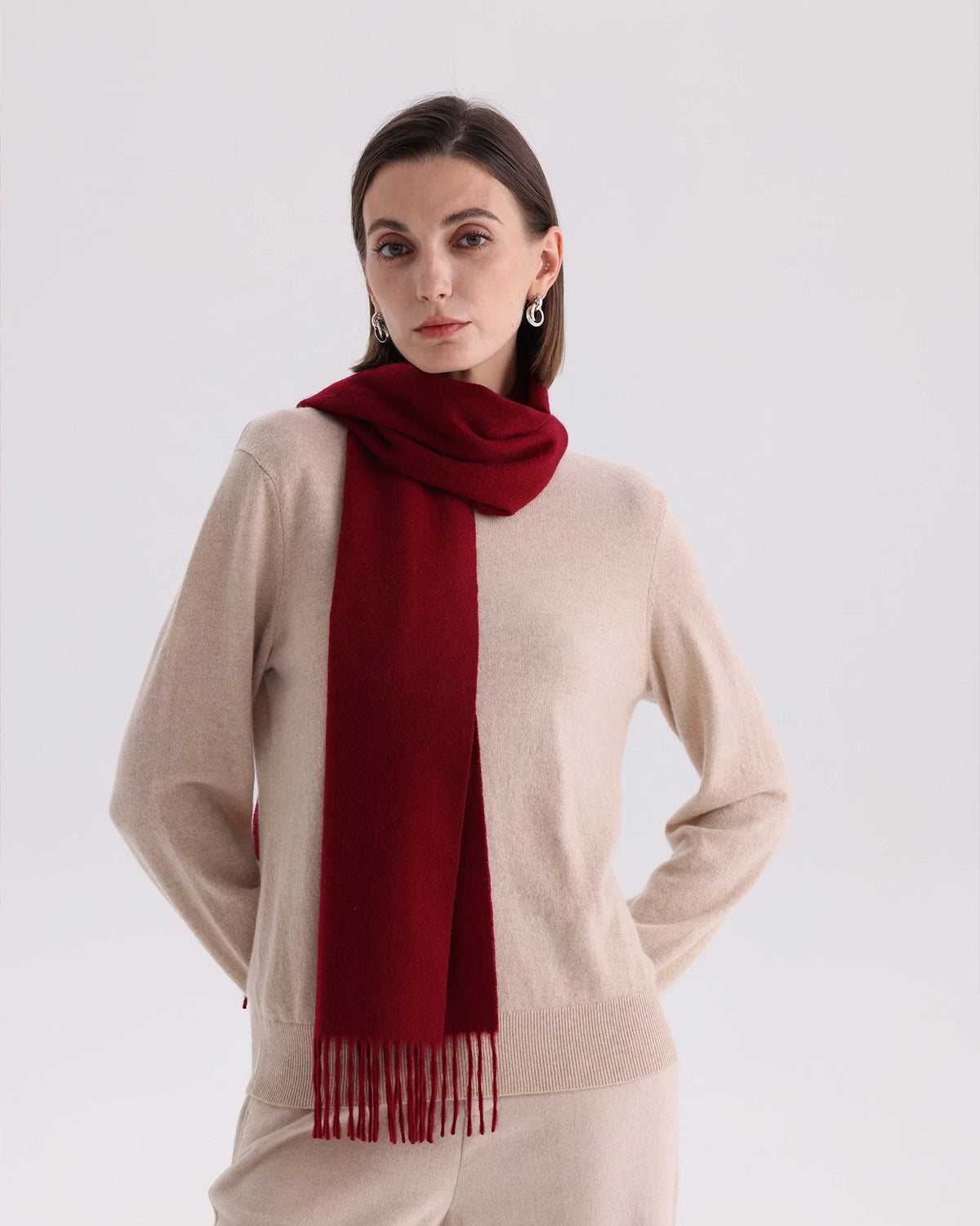 100% Mongolian Cashmere Scarf -  70.87 x 11.81 in