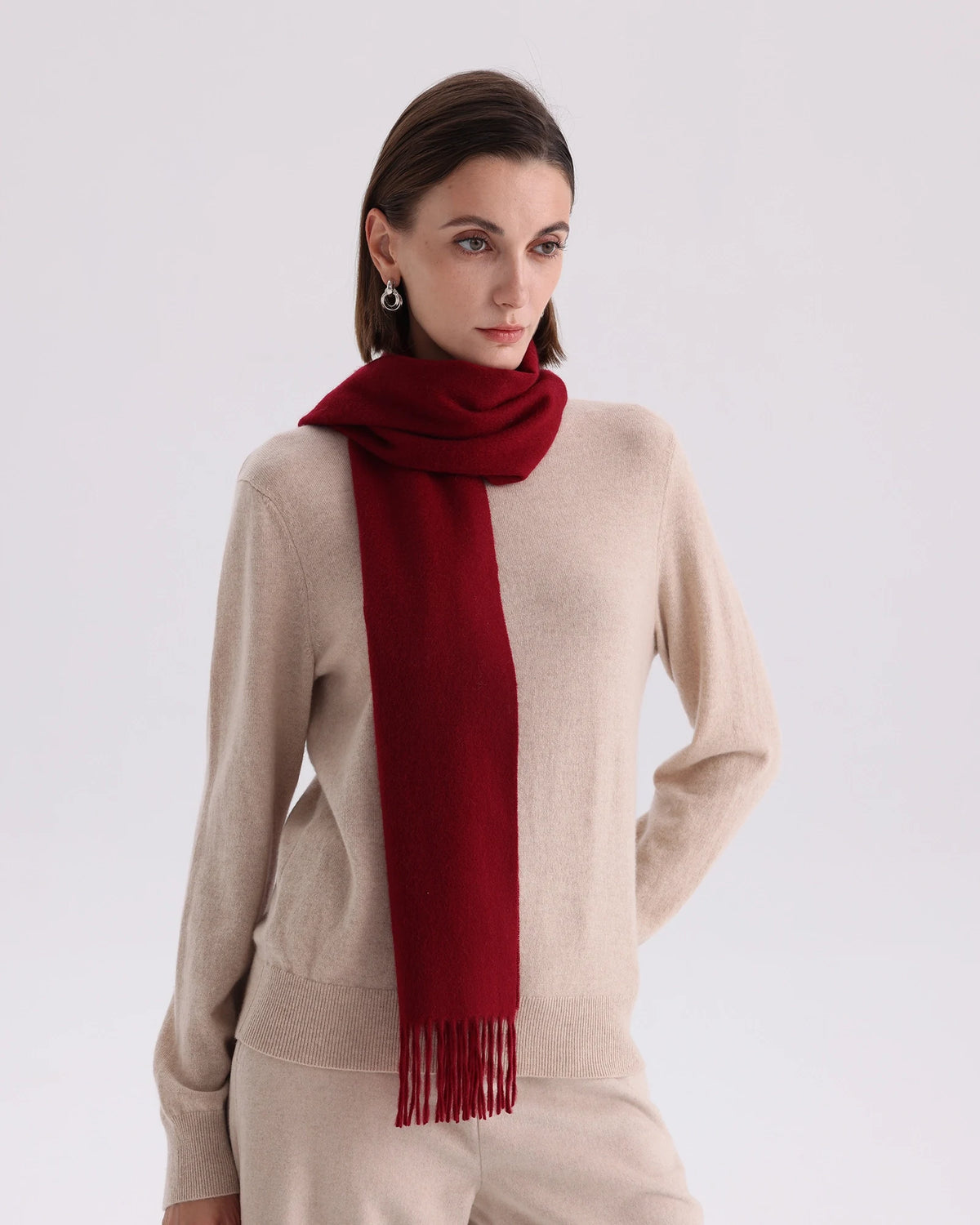 100% Mongolian Cashmere Scarf -  70.87 x 11.81 in