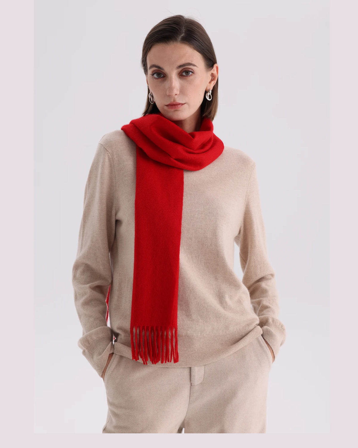 100% Mongolian Cashmere Scarf -  70.87 x 11.81 in
