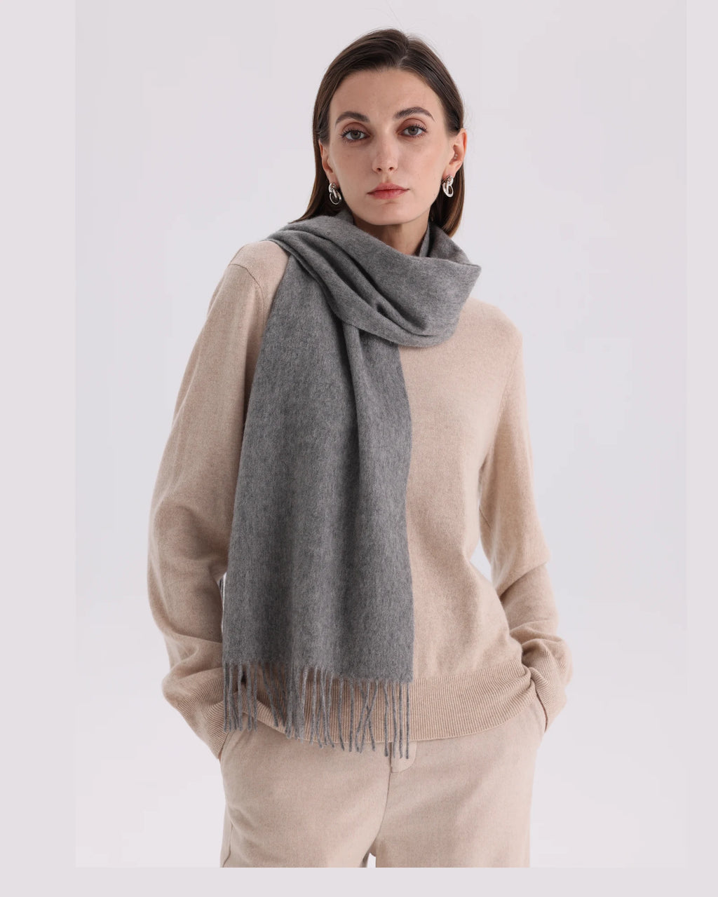 100% Mongolian Cashmere Scarf -  70.87 x 11.81 in