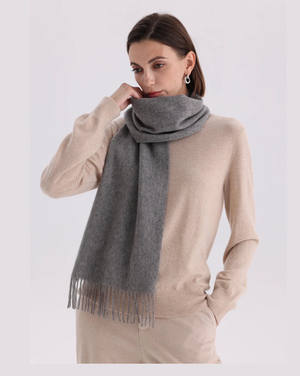 100% Mongolian Cashmere Scarf -  70.87 x 11.81 in
