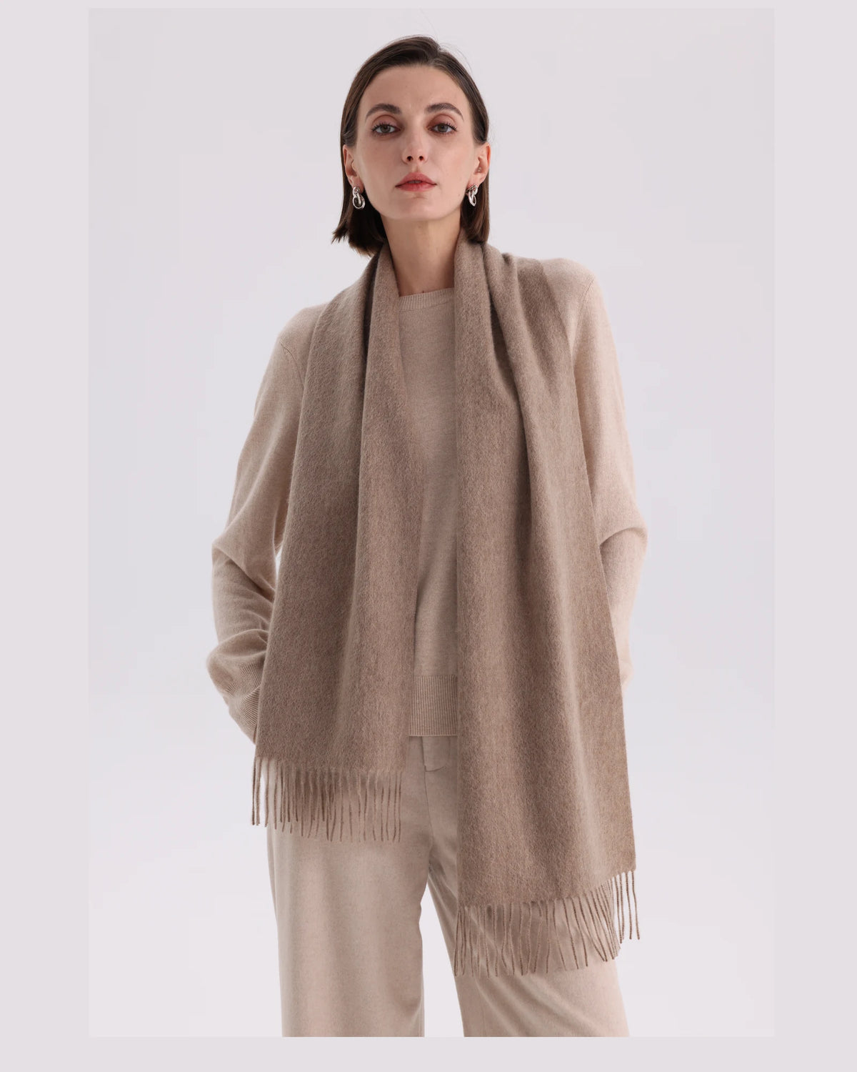 100% Mongolian Cashmere Scarf -  70.87 x 11.81 in