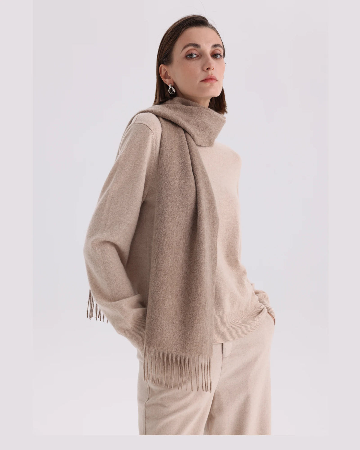 100% Mongolian Cashmere Scarf -  70.87 x 11.81 in