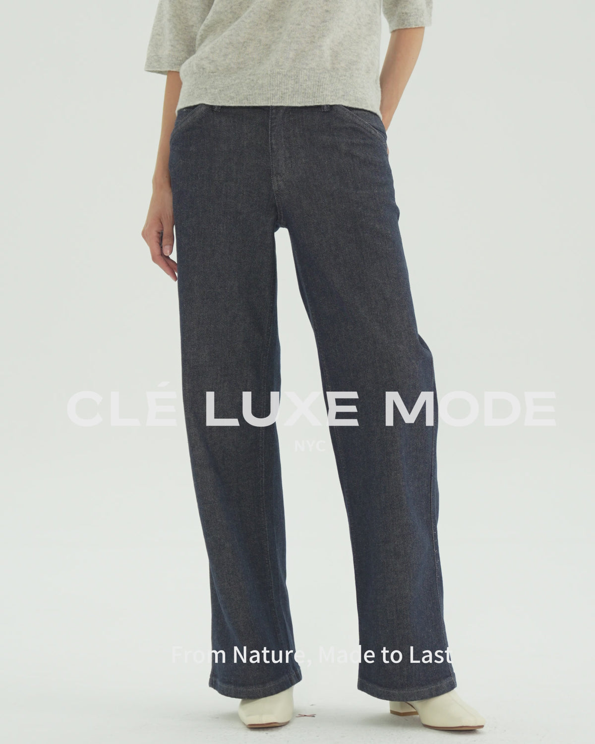 Stretch Cotton Straight-Leg Jeans
