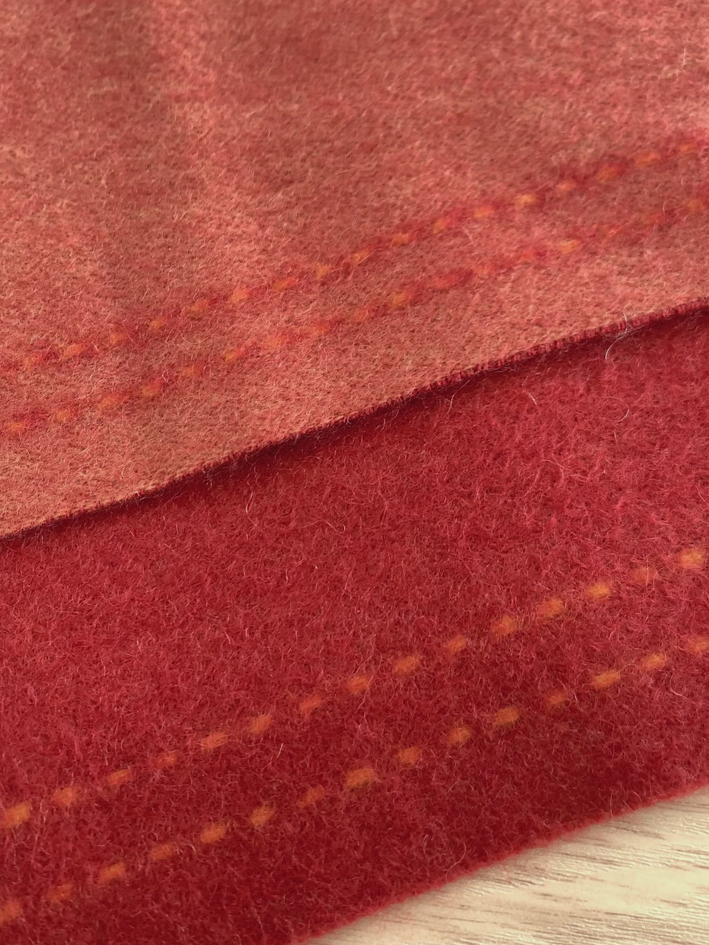 Double-Layer Two-Tone Cashmere Scarf - 70.87 x 11.81 in
