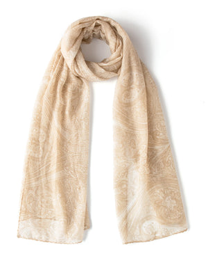 Off White Camel Paisley