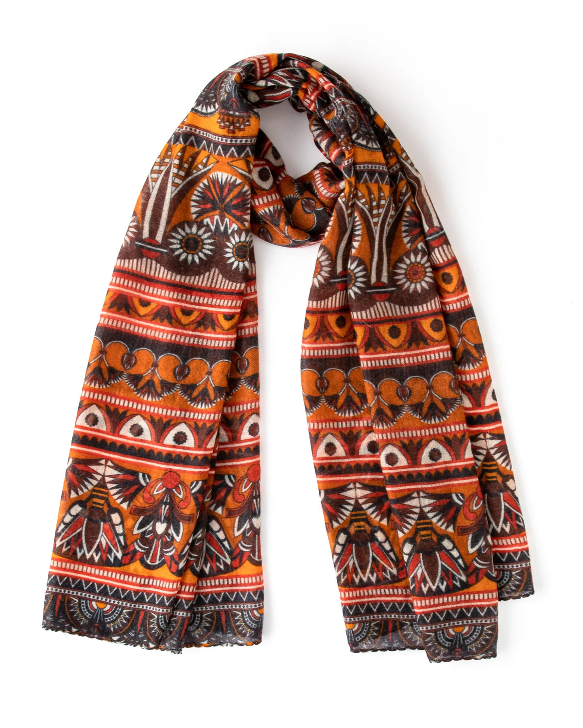 Printed Mongolian Cashmere Shawl - 76.77 x 25.59 in